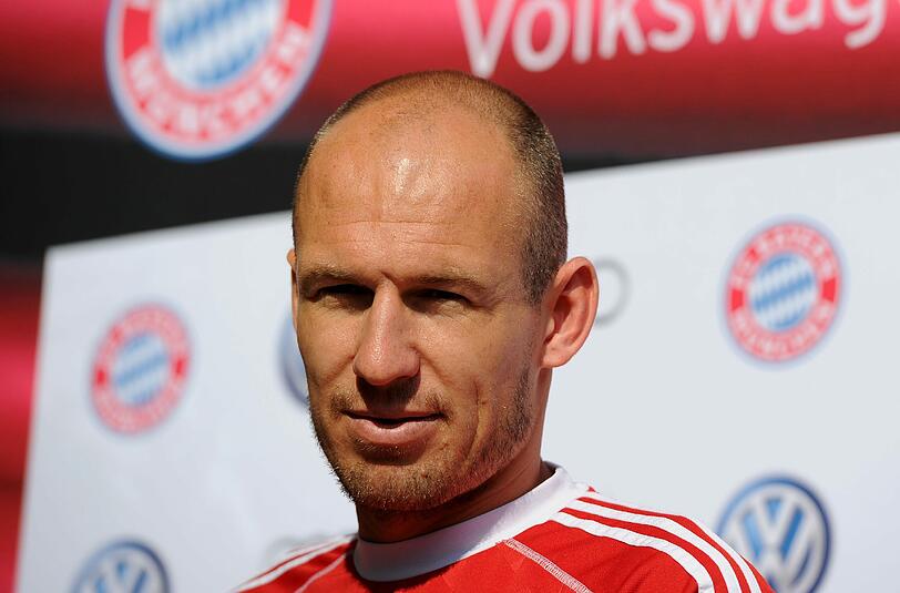 Arjen Robben vor dem Pressetalk in Doha.