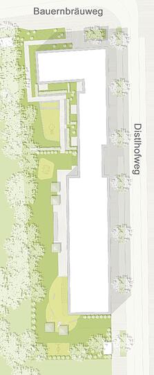 Der Lageplan des Neubaus.