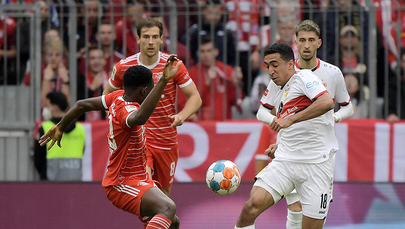 Erwischten beide keinen guten Abend: Tanguy Nianzou (v.l.) und Leon Goretzka (h.l.).