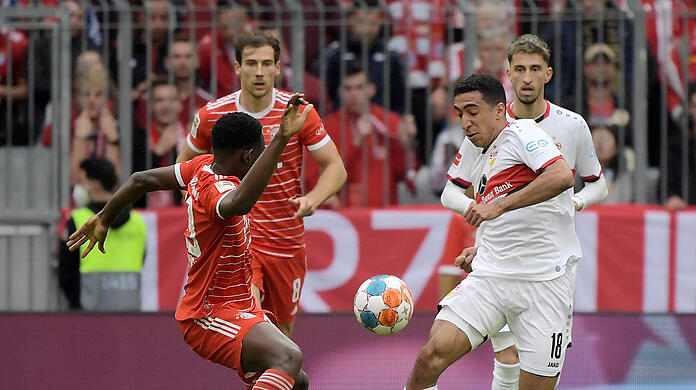 Erwischten beide keinen guten Abend: Tanguy Nianzou (v.l.) und Leon Goretzka (h.l.).