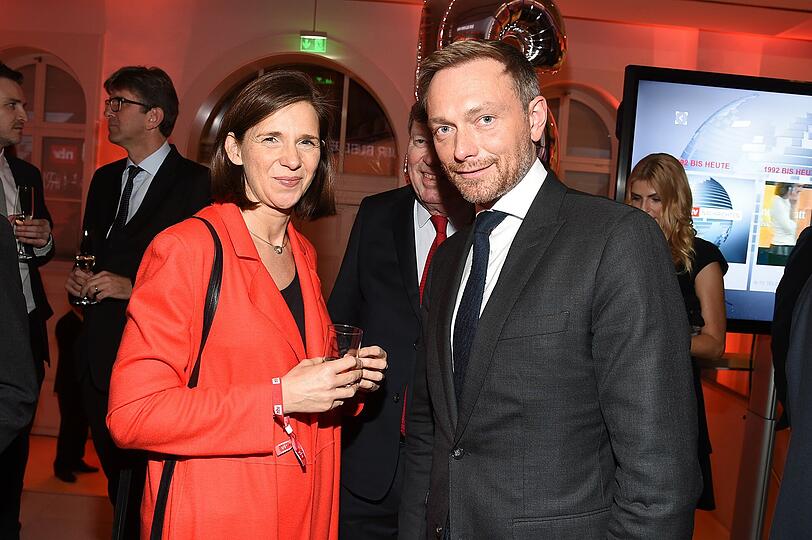 Katrin Goering-Eckardt (MdB Gruene) mit Karl-Ulrich Kuhlo und Christian Lindner (FDP)