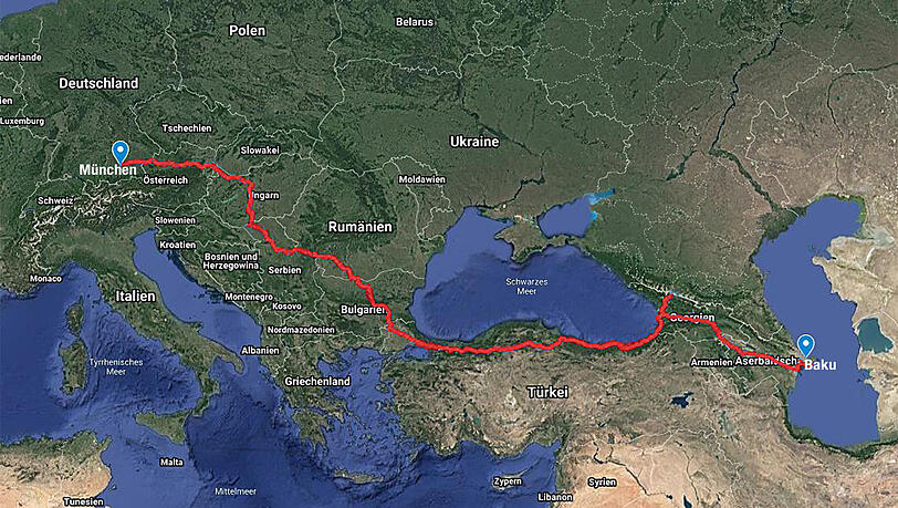 In Baku endet für Peter Harnisch die Radlwelt, sagt er der AZ. In Baku endet für Peter Harnisch die Radlwelt, sagt er der AZ.