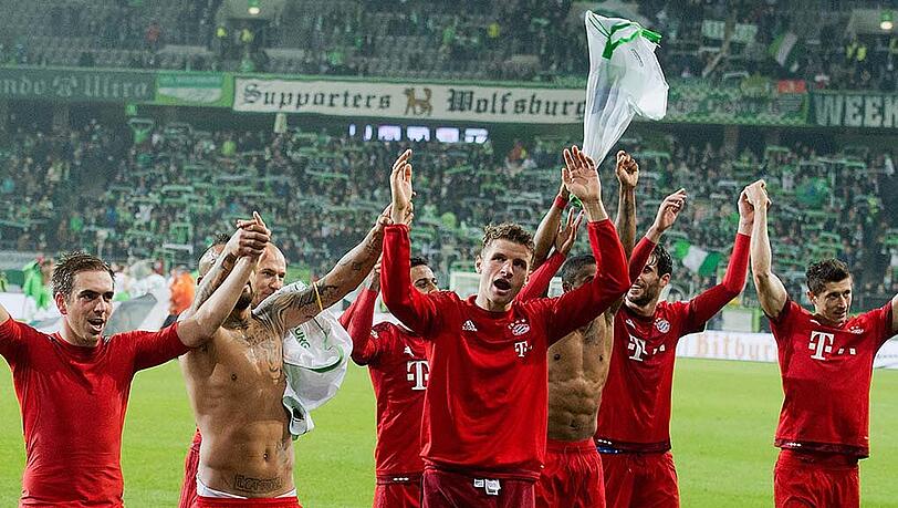 Die Bayern nach dem Sieg gegen Wolfsburg: "Zu stark für die Liga".