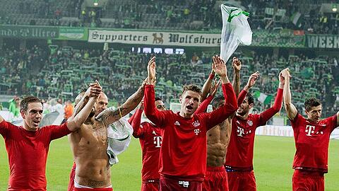 Die Bayern nach dem Sieg gegen Wolfsburg: "Zu stark für die Liga".