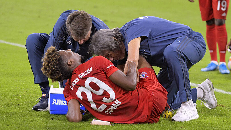 War ein paar Minuten im Spiel - und musste dann verletzt raus: Kingsley Coman.