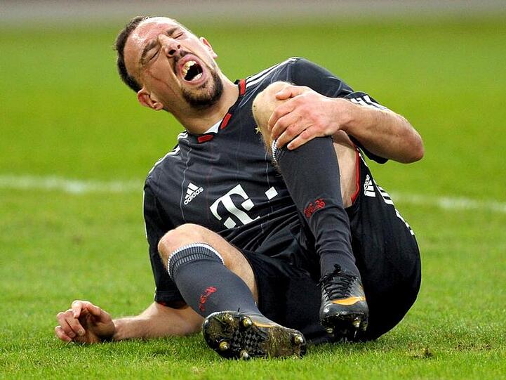 Franck Ribéry: Vor zwei Wochen verletzte er sich am Knie.