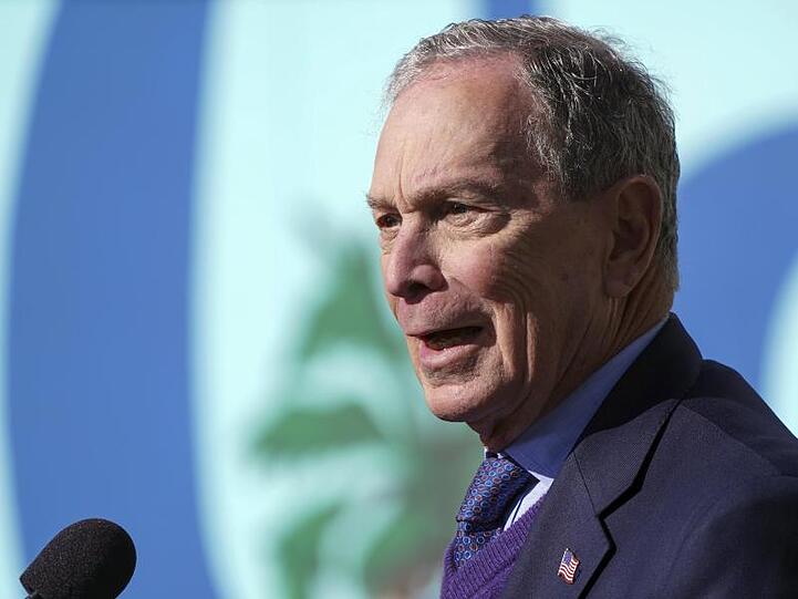Michael Bloomberg, demokratischer Bewerber um die Präsidentschaftskandidatur, während einer Wahlkampfveranstaltung.