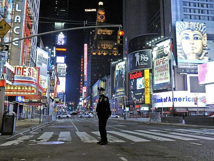 Der Times Square war am Wochenende stundenlang gesperrt.