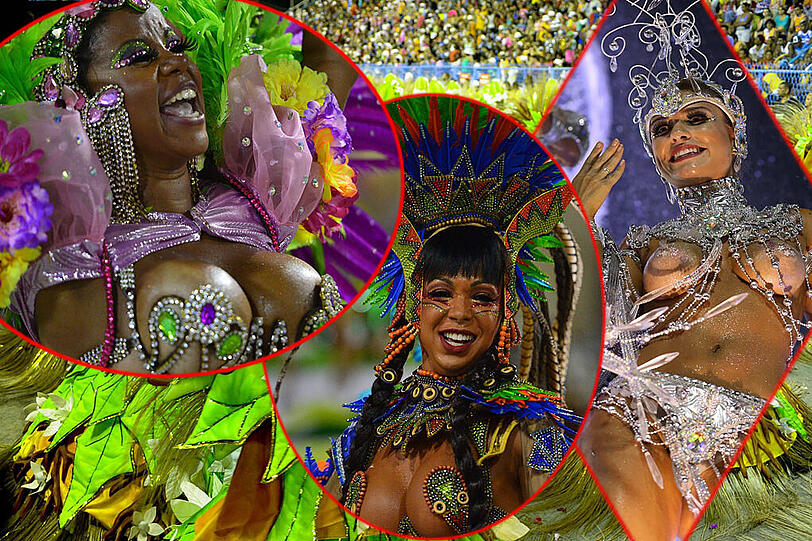 In Rio ging es auf dem Straßenkarneval heiß her. Die brasilianischen Schönheiten zeigten zum Karneval-Höhepunkt viel nackte Haut und sexy Kurven.
