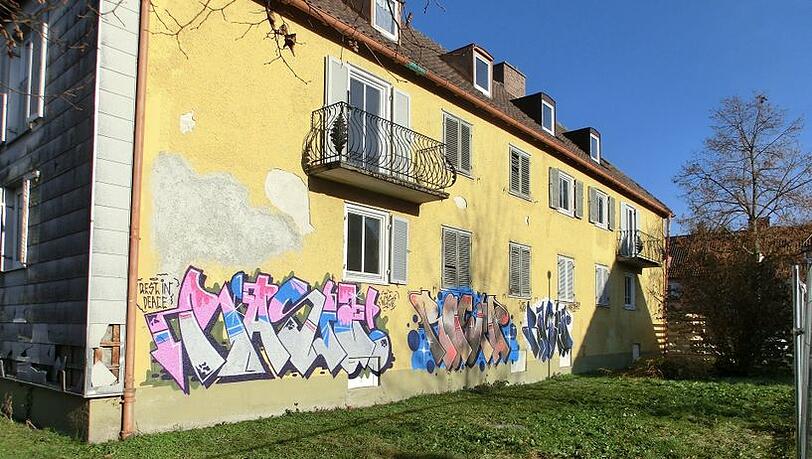 Graffiti-Künstler haben im Harthof Abrisshäuser gekonnt verschönert. Graffiti-Künstler haben im Harthof Abrisshäuser gekonnt verschönert.