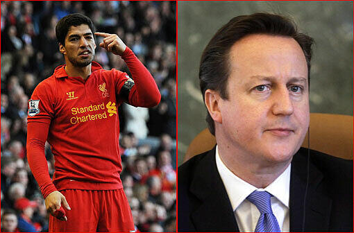 Der britische Premierminister David Cameron hat die Beiß-Attacke von Liverpool-Torjäger Luis Suarez scharf verurteilt.