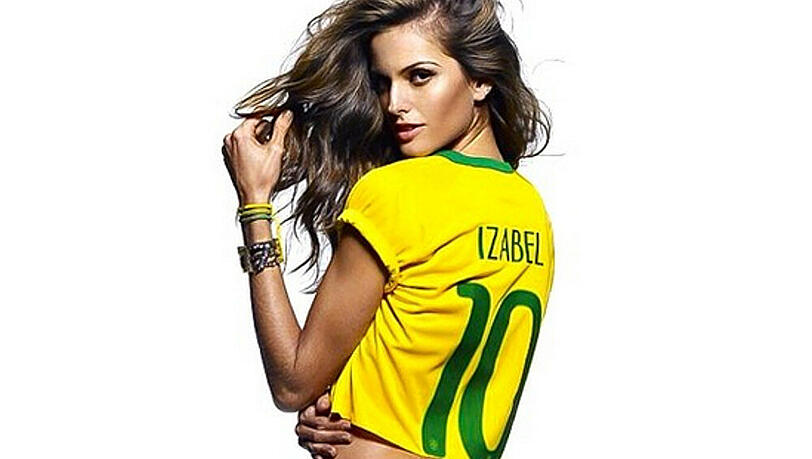 So sexy werden die Brasilianer bei der WM angefeuert: Topmodel Izabel Goulart So sexy werden die Brasilianer bei der WM angefeuert: Topmodel Izabel Goulart