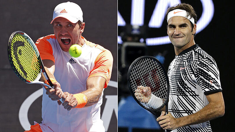 Mischa Zverev (links) hat die beiden bisherigen Duelle mit Roger Federer 2009 in Rom und 2013 in Halle/Westfalen klar verloren.