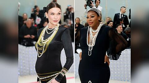 Model Karlie Kloss und Ex-Tennis-Star Serena Williams machten ihre Schwangerschaften bei der Met Gala öffentlich.