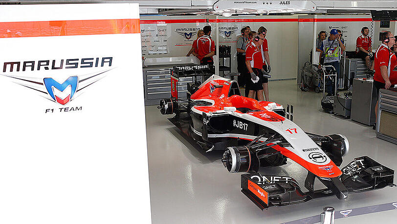 Marussia-Rennstall in der Krise: Erst der schwere Unfall von Jules Bianchi, dann der Insolvenzantrag. Marussia-Rennstall in der Krise: Erst der schwere Unfall von Jules Bianchi, dann der Insolvenzantrag.