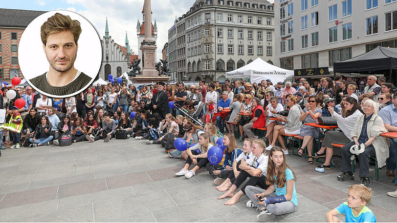 Vereinzelt gibt es auf dem Marienplatz auch Kritik gegen das Projekt Europa.