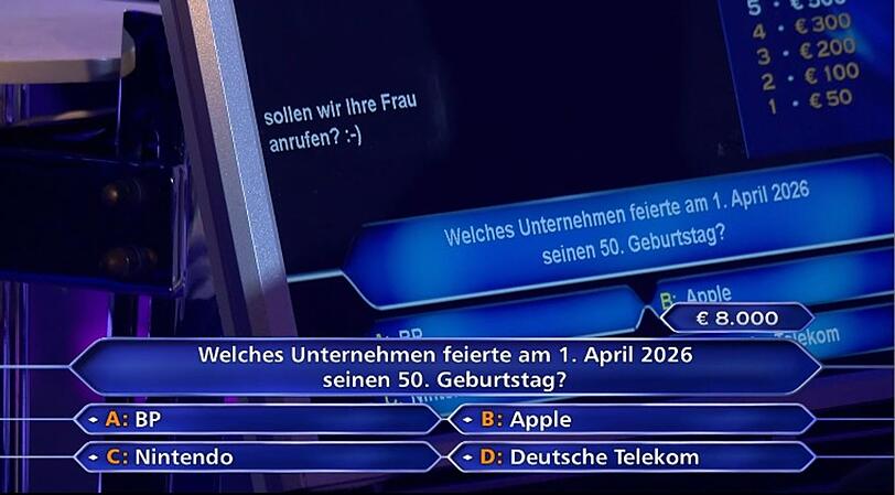 Den Vorschlag der Regie, seine Ehefrau zur Feier des Tages zu kontaktieren, wies Jauch deutlich ab.