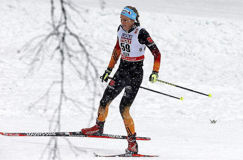 Was erreichen die deutschen Langlauf-Damen (hier im Bild: Nicole Fessel) bei der Nordischen Ski-WM in Falun?