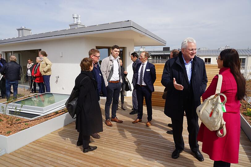 Fünf Penthouse-Wohnungen gibt es in dem Projekt, alle haben große Dachterrassen.