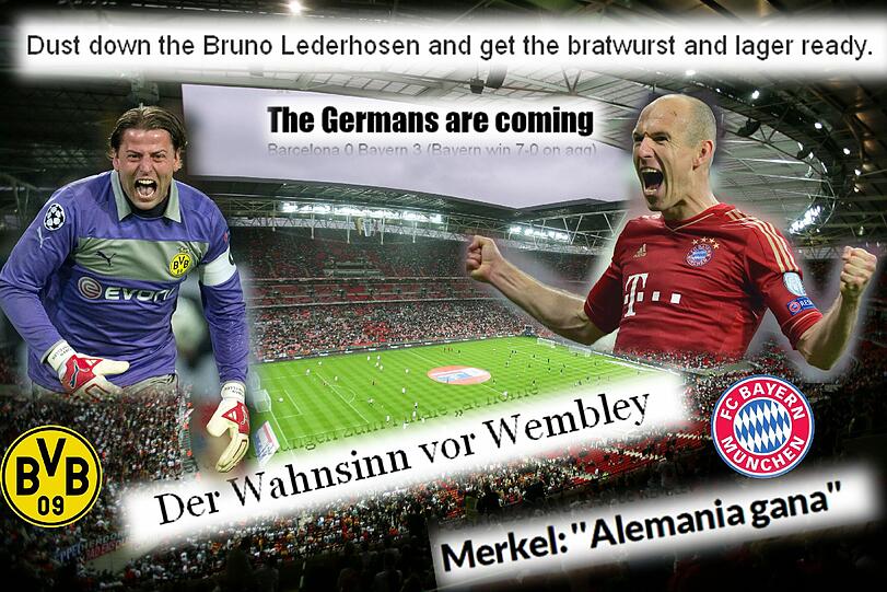 Das Champions League-Finale zwischen Bayern und Dortmund: Das schreiben Zeitungen aus England, Spanien und Deutschland vor dem Spiel in Wembley - eine Presseschau.