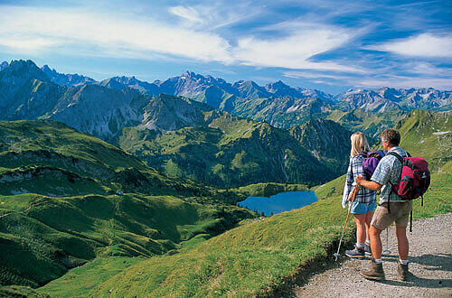 Toller Ausblick auf den Seealpsee bei Oberstdorf