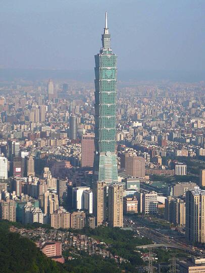 Platz 8: Der Taipei 101 mit 508 Meter.