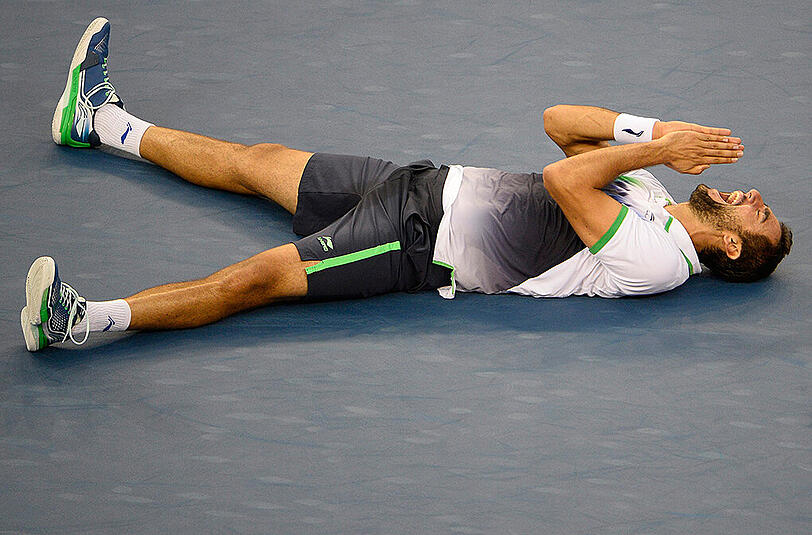 Marin Cilic kann es nicht glauben. Mit dem Sieg bei den US-Open holte er sich seinen ersten Grand-Slam-Titel.