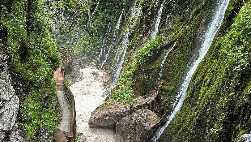 Ein aktueller Blick auf die Wimbachklamm. Ein aktueller Blick auf die Wimbachklamm.