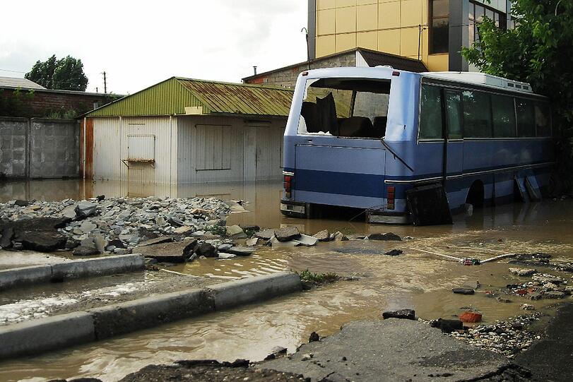 Bilder von den Überschwemmungen in Russland