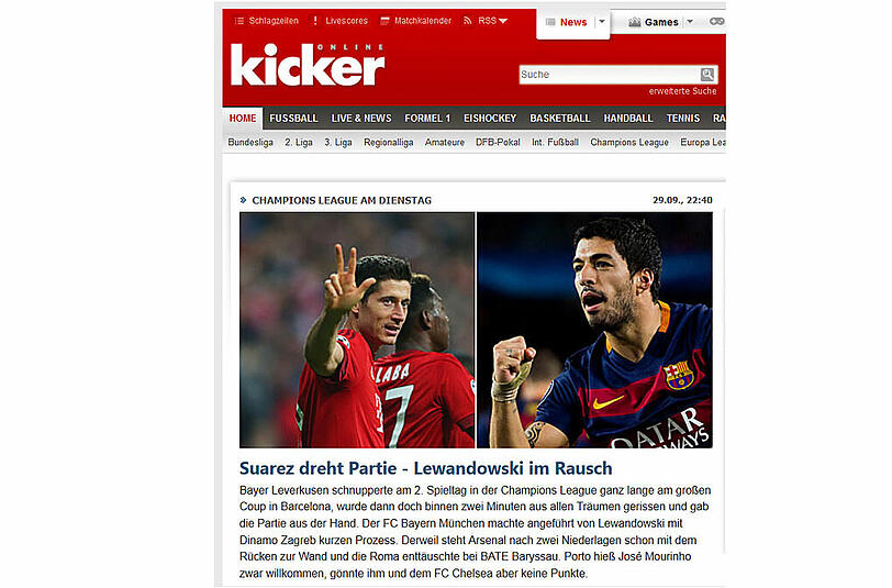 "Lewandowski im Rausch" - schreibt der "Kicker".