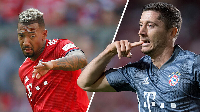 Im Sommer abwanderungswillig: Die Bayern Jérôme Boateng (l.) und Robert Lewandowski.