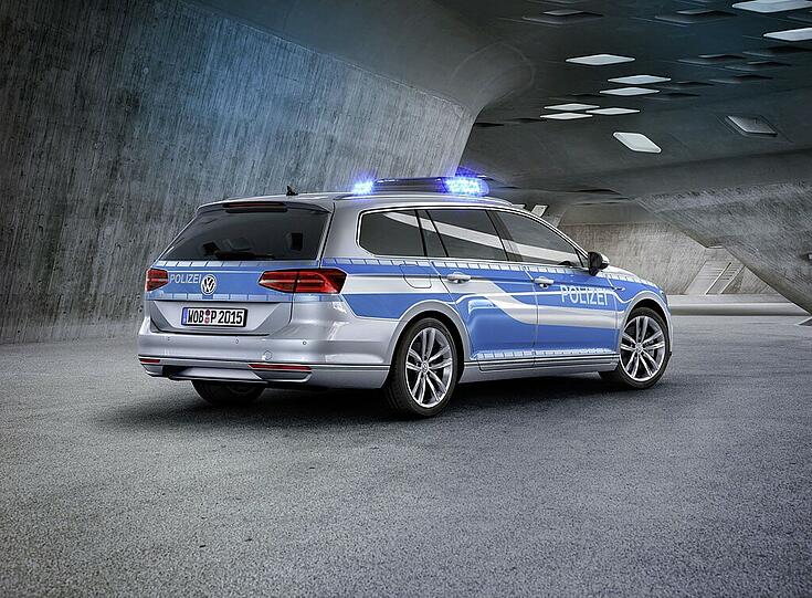 Der Volkswagen Passat Variant GTE für die Polizei.