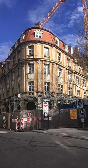Am Rindermarkt wird gebaut.
