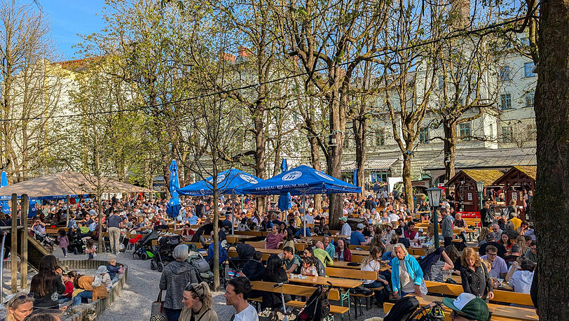 Hofbräukeller-Biergarten.
