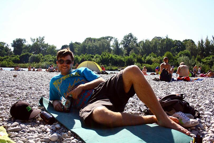 Marvin, Griller aus Leidenschaft, nach getaner Arbeit.