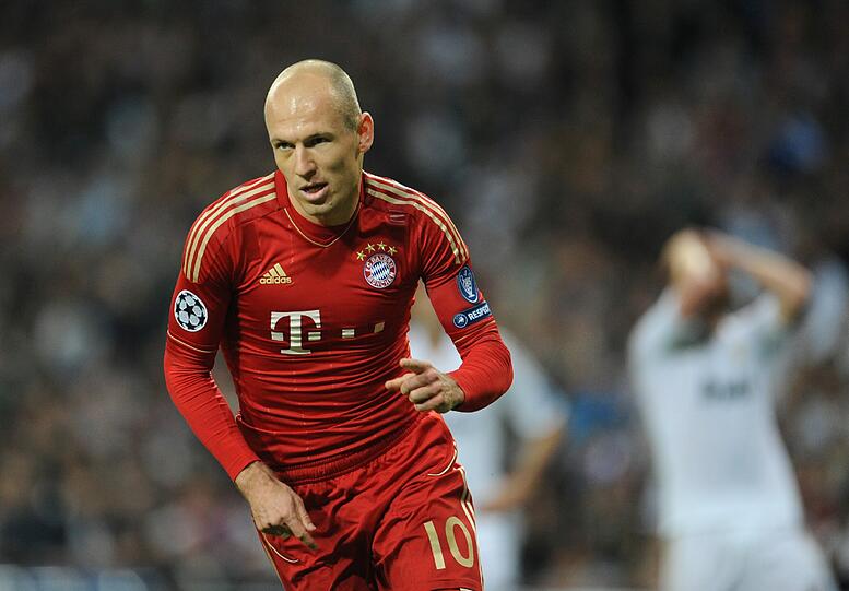 Arjen Robben beackert den rechten Bayern-Flügel.
