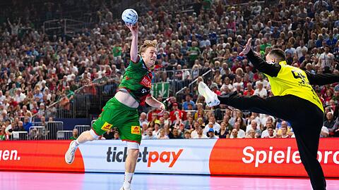 Mit acht Toren bester Magdeburger Werfer: Gisli Kristjansson (l).