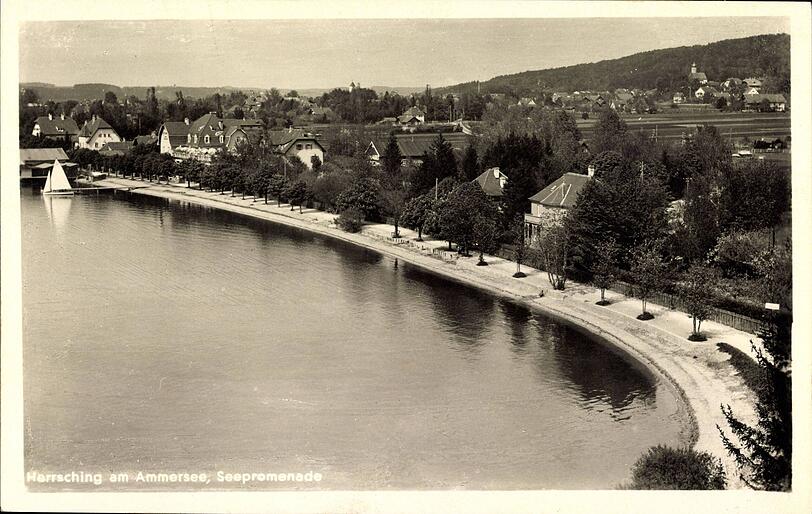 Eine alte Aufnahme von Herrsching am Ammersee.