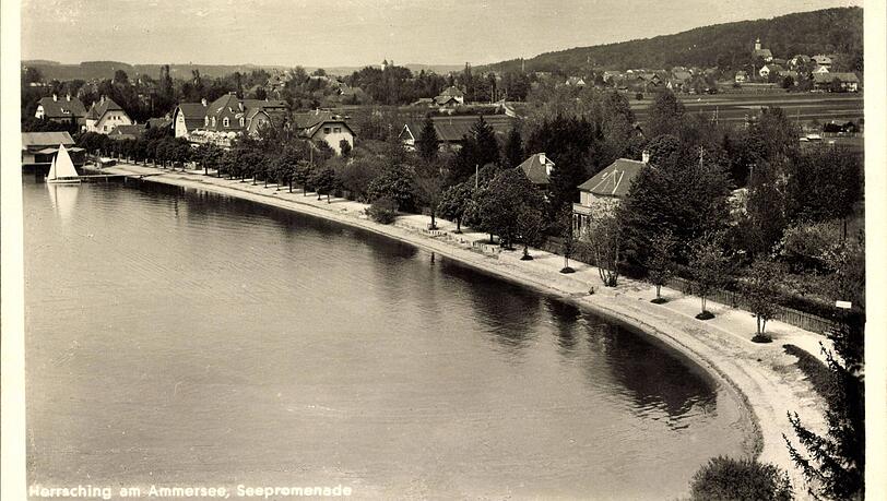 Eine alte Aufnahme von Herrsching am Ammersee.