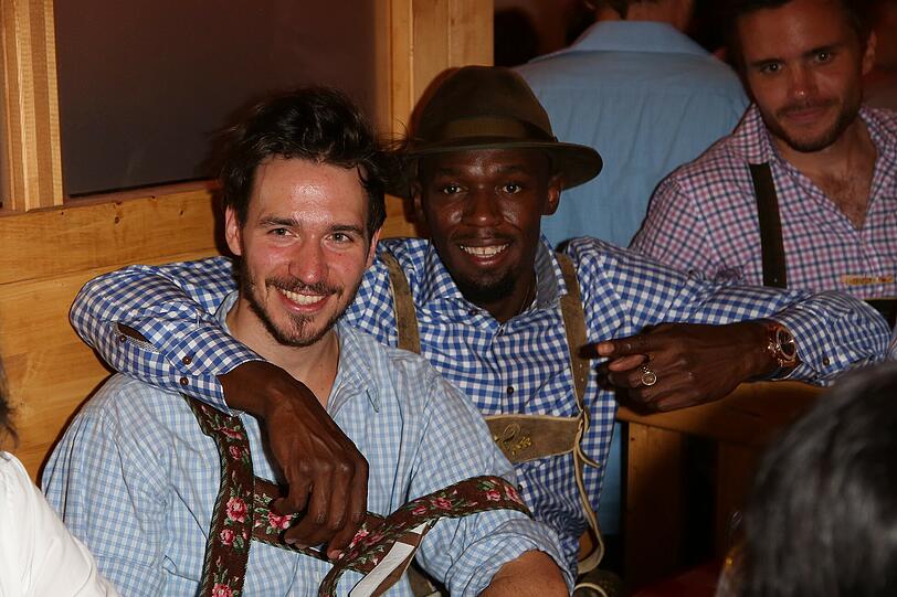 Felix Neureuther und Usain Bolt.