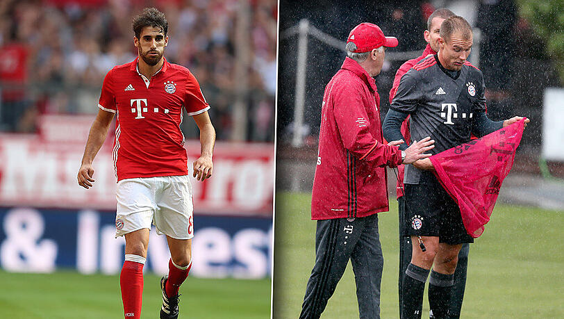 Javi Martínez (l.) fällt verletzungsbedingt aus, wie lange ist noch unklar. Währenddessen kämpft Holger Badstuber weiter für sein Comeback. Javi Martínez (l.) fällt verletzungsbedingt aus, wie lange ist noch unklar. Währenddessen kämpft Holger Badstuber weiter für sein Comeback.