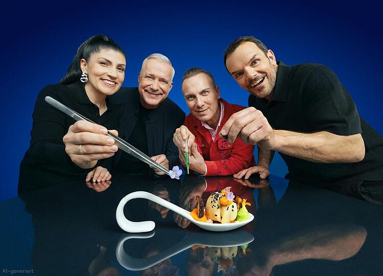 "The Taste" is back! Von links: Elif Oskan, Alexander Herrmann, Tim Raue und Steffen Henssler zeigen sich wieder "picky".