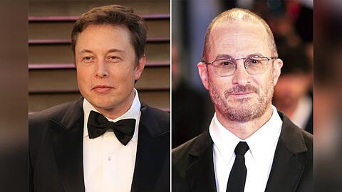 Darren Aronofsky (r.) verfilmt das Leben von Elon Musk.