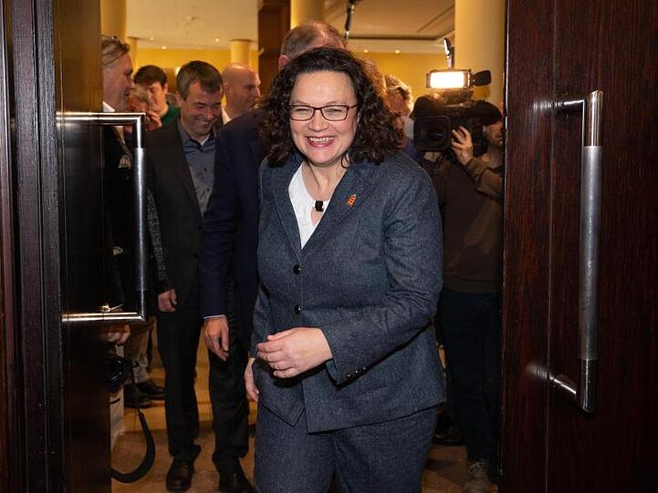 Andrea Nahles: SPD-Bundestagsabgeordnete beraten über den Kurs der Partei.