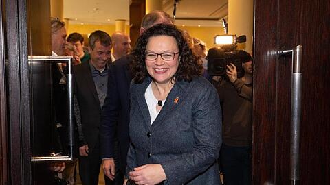 Andrea Nahles: SPD-Bundestagsabgeordnete beraten über den Kurs der Partei.