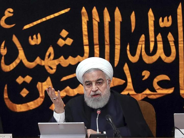 Präsident Hassan Ruhani am Mittwoch bei einer Kabinettssitzung in Teheran.
