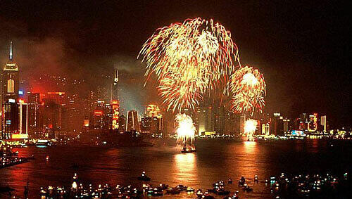 Neujahr auf Chinesisch: Feuerwerk über Hongkong, Foto: PR Neujahr auf Chinesisch: Feuerwerk über Hongkong, Foto: PR
