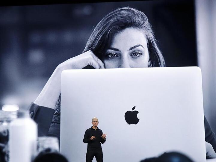 Apple-CEO Tim Cook Anfang Juni dieses Jahres auf der Apple-Entwicklerkonferenz WWDC.