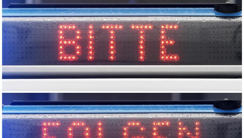 Auf dem Dach eines Streifenwagens der Polizei leuchtet am Mittwoch "Bitte" und "Folgen" (Bildkombo). Foto: Fredrik Von Erichsen/dpa/Archivbild Auf dem Dach eines Streifenwagens der Polizei leuchtet am Mittwoch "Bitte" und "Folgen" (Bildkombo). Foto: Fredrik Von Erichsen/dpa/Archivbild
