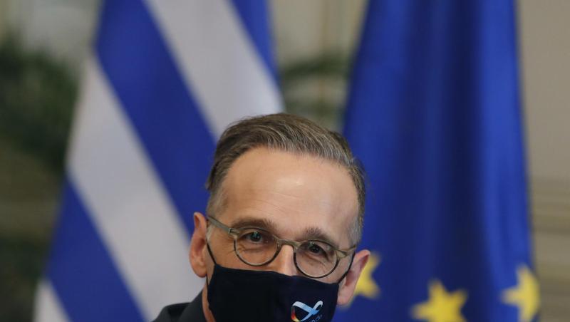 Außenminister Heiko Maas (SPD) bei einem Treffen mit Griechenlands Ministerpräsident Mitsotakis. Außenminister Heiko Maas (SPD) bei einem Treffen mit Griechenlands Ministerpräsident Mitsotakis.